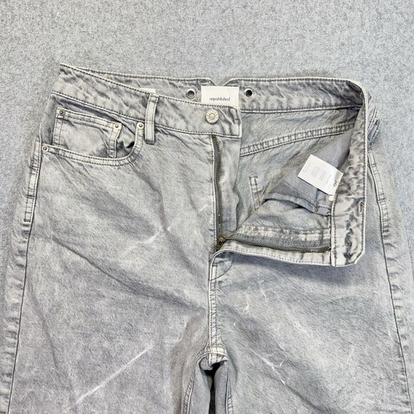 Unpublished Anthropologie Noemi Jeans Women’s 30 Gray Baggy Wide Leg Denim - Picture 2 of 15